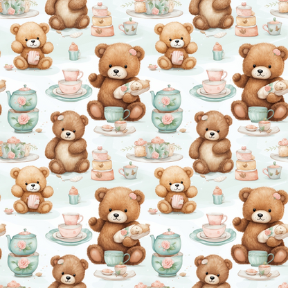 Classic Teddy Bear Pattern 8 Quilting Cotton Fabric