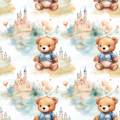 Classic Teddy Bear Pattern 9 Quilting Cotton Fabric