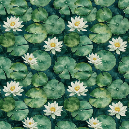 Swan in the Pond Pattern 9 Quilting Cotton Fabric