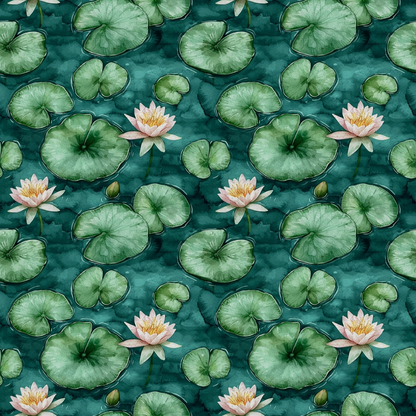Swan in the Pond Pattern 10 Quilting Cotton Fabric