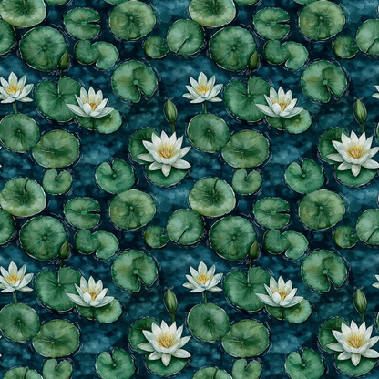 Swan in the Pond Pattern 11 Quilting Cotton Fabric