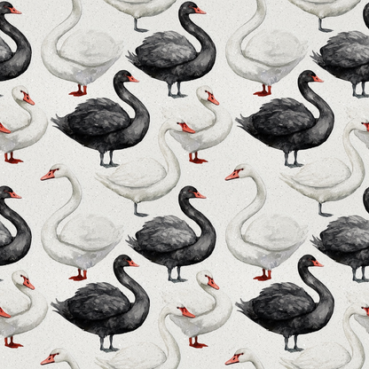 Swan in the Pond Pattern 17 Quilting Cotton Fabric