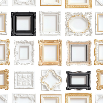 Classic Picture Frames Pattern Quilting Cotton Fabric