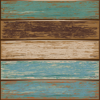 Old Blue Color Wooden Texture Quilting Cotton Fabric