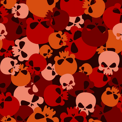 Skull Camouflage Pattern 3 Quilting Cotton Fabric
