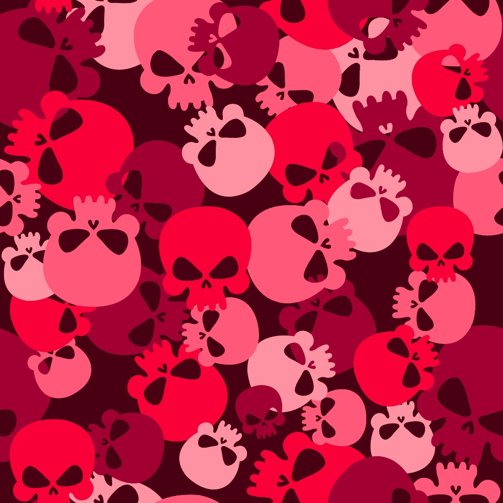 Skull Camouflage Pattern 4 Quilting Cotton Fabric