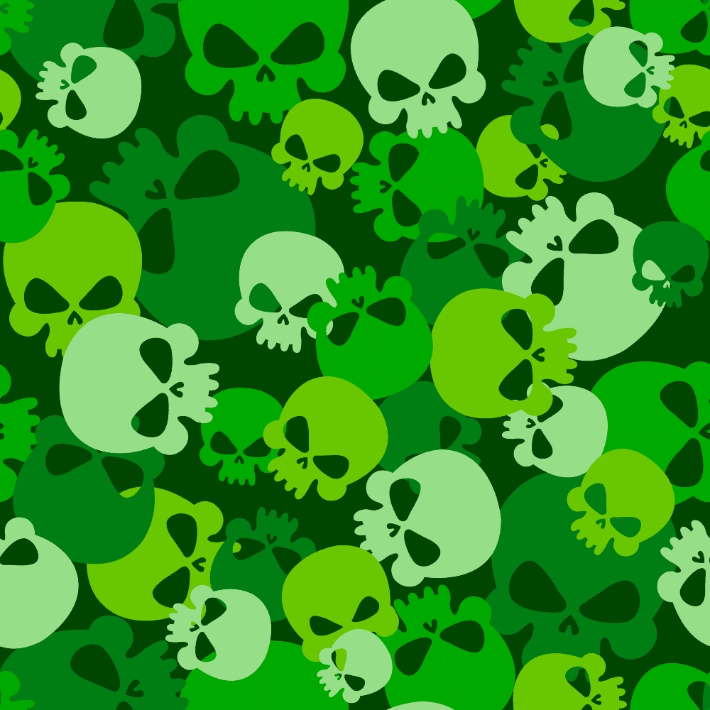 Skull Camouflage Pattern 6 Quilting Cotton Fabric
