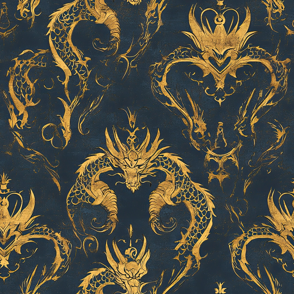 Draconian Royale Pattern 8 Quilting Cotton Fabric