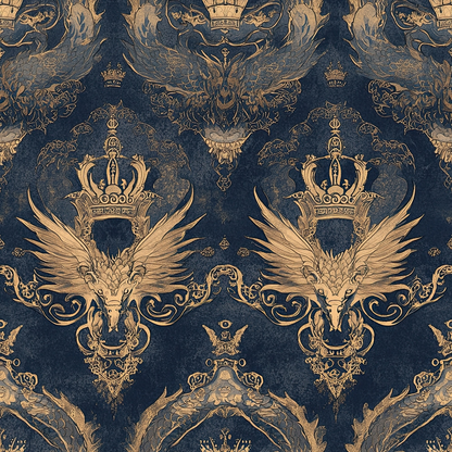 Draconian Royale Pattern 10 Quilting Cotton Fabric