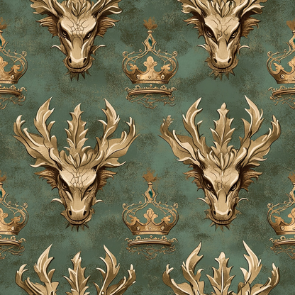 Draconian Royale Pattern 20 Quilting Cotton Fabric