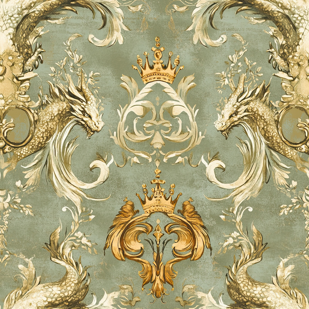 Draconian Royale Pattern 30 Quilting Cotton Fabric