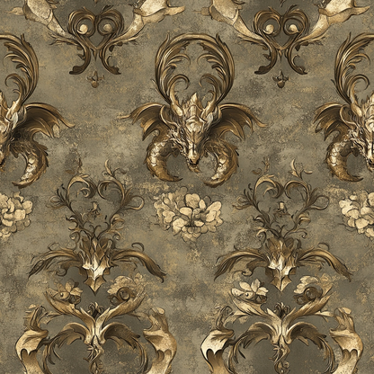 Draconian Royale Pattern 36 Quilting Cotton Fabric