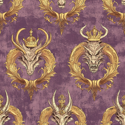Draconian Royale Pattern 60 Quilting Cotton Fabric