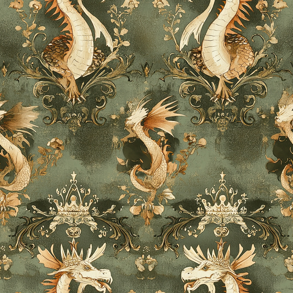Draconian Royale Pattern 65 Quilting Cotton Fabric