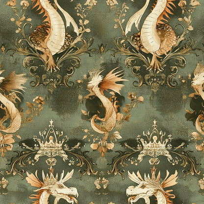 Draconian Royale Pattern 65 Quilting Cotton Fabric