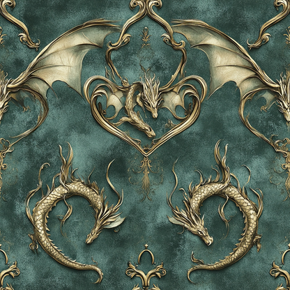 Draconian Royale Pattern 68 Quilting Cotton Fabric