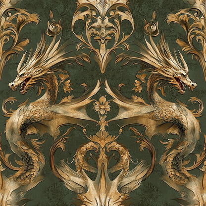 Draconian Royale Pattern 70 Quilting Cotton Fabric