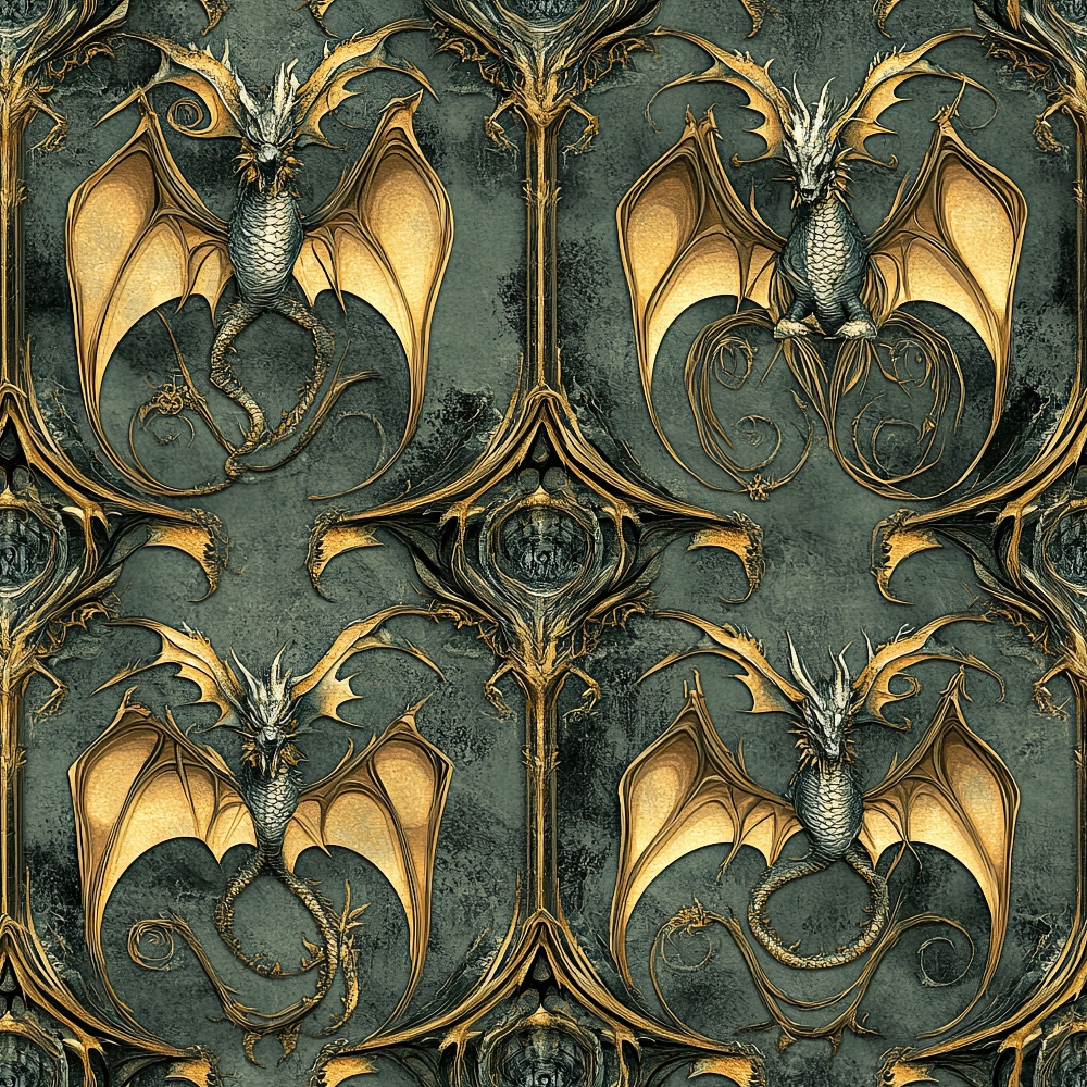 Draconian Royale Pattern 72 Quilting Cotton Fabric