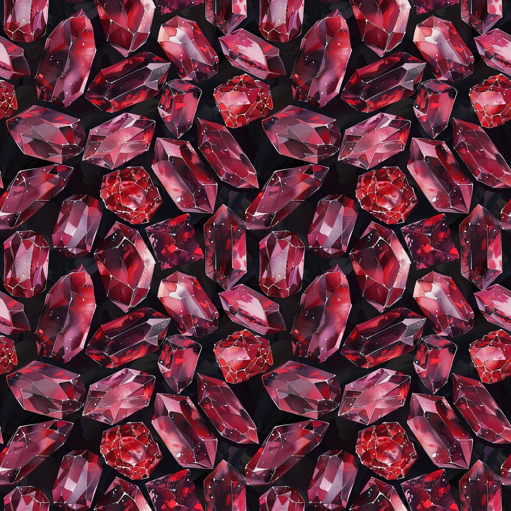 Garnet Gemstones Pattern 9 Quilting Cotton Fabric