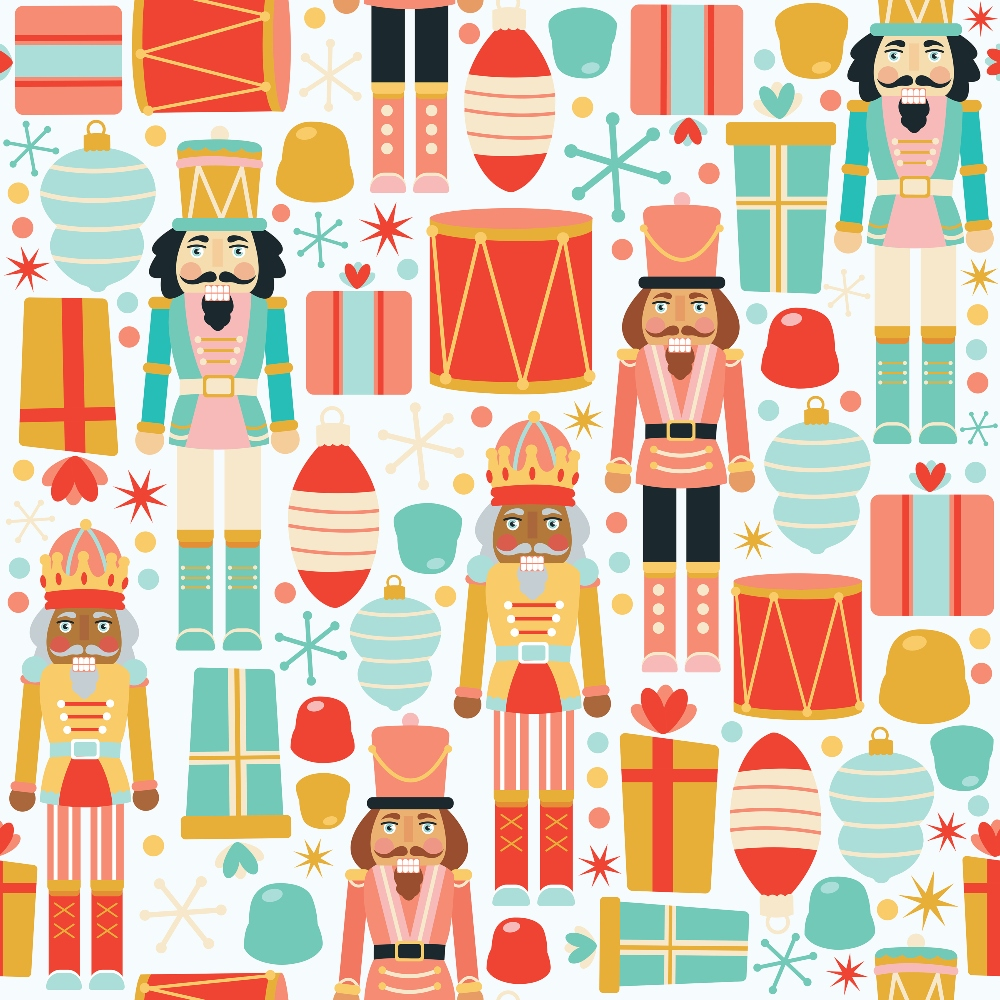 Retro Christmas Pattern 1 Quilting Cotton Fabric