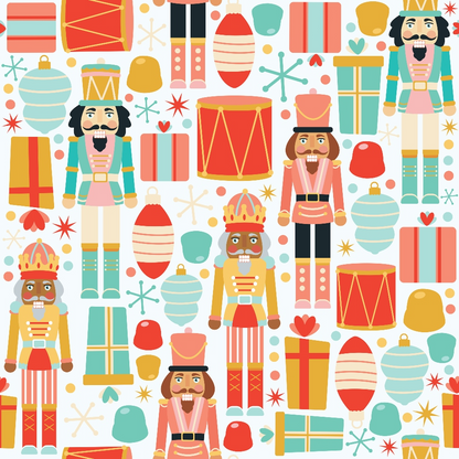 Retro Christmas Pattern 1 Quilting Cotton Fabric