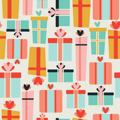 Retro Christmas Pattern 7 Quilting Cotton Fabric