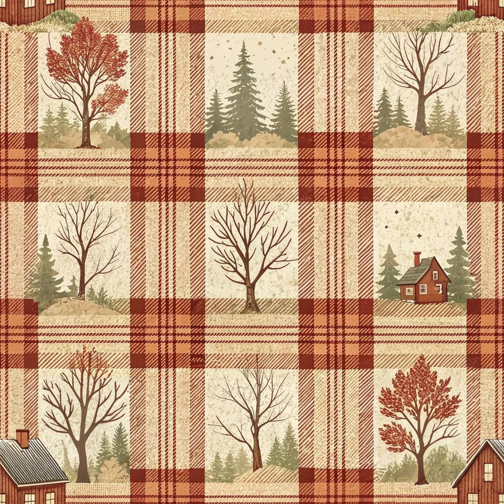 Rustic Country Farmhouse Plaid Pattern 10 Quilting Cotton Fabric