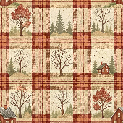 Rustic Country Farmhouse Plaid Pattern 10 Quilting Cotton Fabric