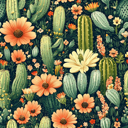 Cactus Gardens Pattern 5 Quilting Cotton Fabric