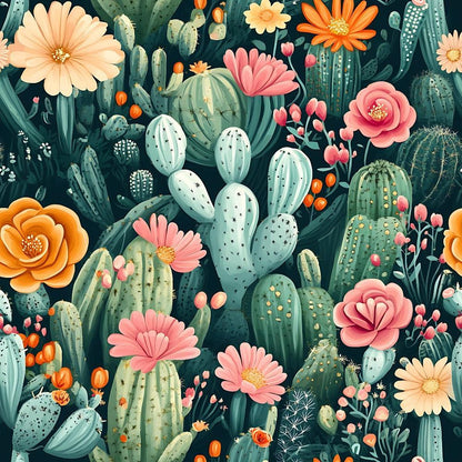 Cactus Gardens Pattern 17 Quilting Cotton Fabric