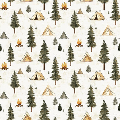 Camping in the Forest Pattern 2 Quilting Cotton Fabric