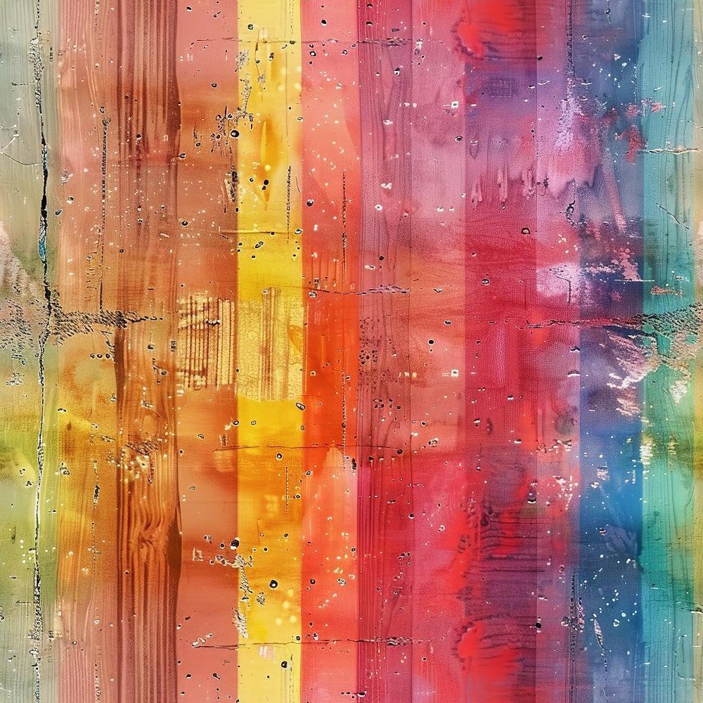 Rainbow Grunge Wall Pattern 6 Quilting Cotton Fabric