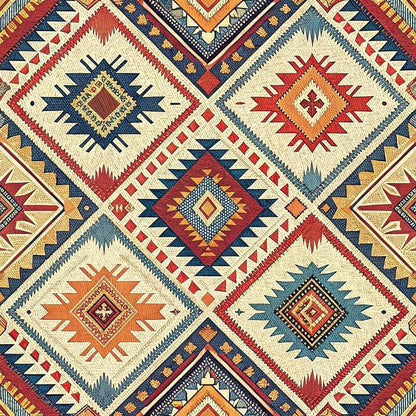 Turkish Kilim Pattern 4 Quilting Cotton Fabric
