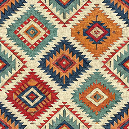 Turkish Kilim Pattern 6 Quilting Cotton Fabric