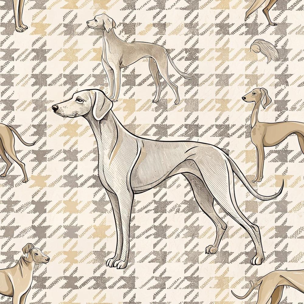 Neutral Houndstooth Pattern 7 Quilting Cotton Fabric