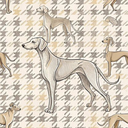 Neutral Houndstooth Pattern 7 Quilting Cotton Fabric