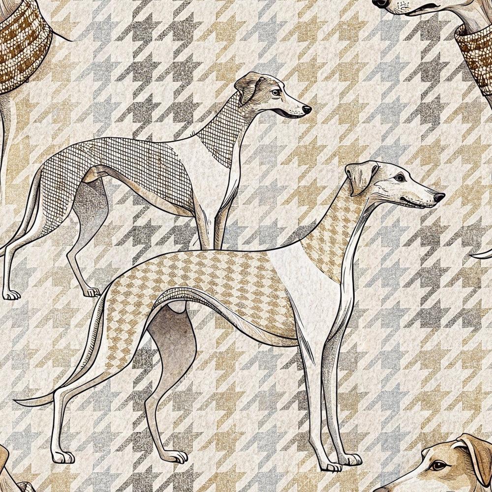 Neutral Houndstooth Pattern 10 Quilting Cotton Fabric