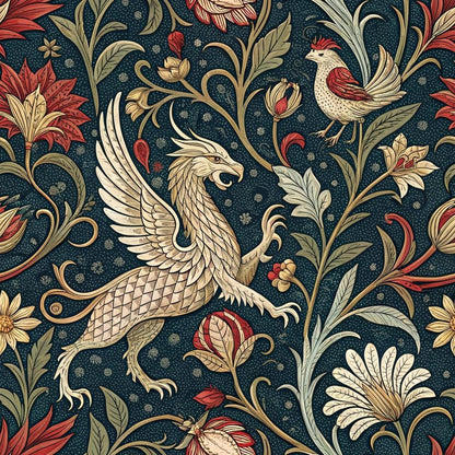 Medieval Tapestry Pattern 4 Quilting Cotton Fabric