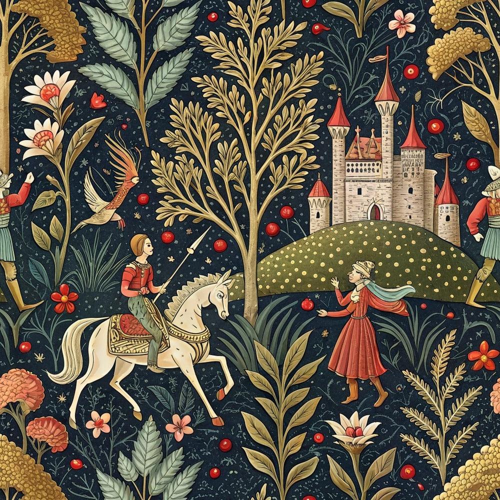 Medieval Tapestry Pattern 6 Quilting Cotton Fabric