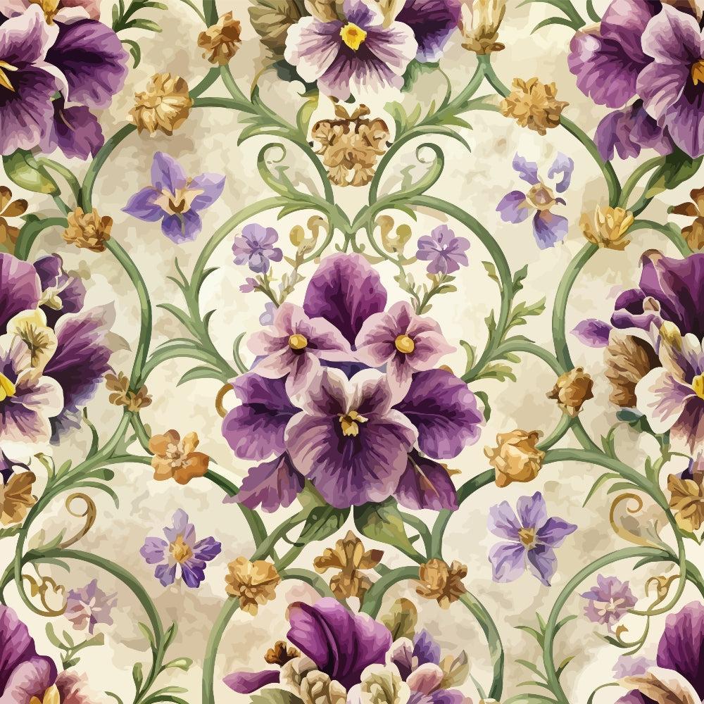 Baroque Florals Pattern 91 Quilting Cotton Fabric