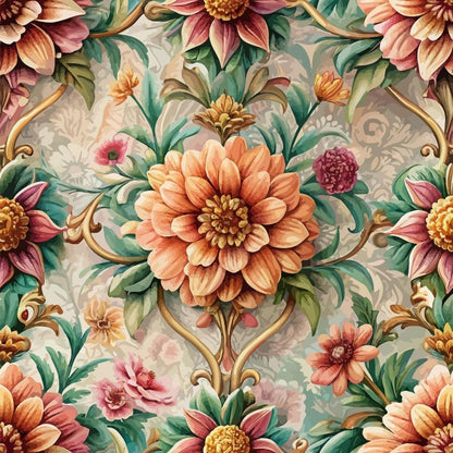 Baroque Florals Pattern 88 Quilting Cotton Fabric