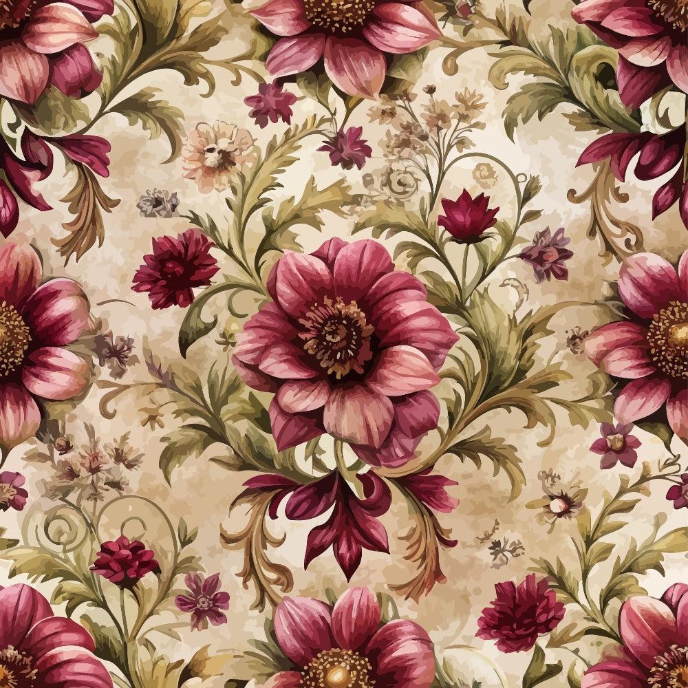 Baroque Florals Pattern 79 Quilting Cotton Fabric