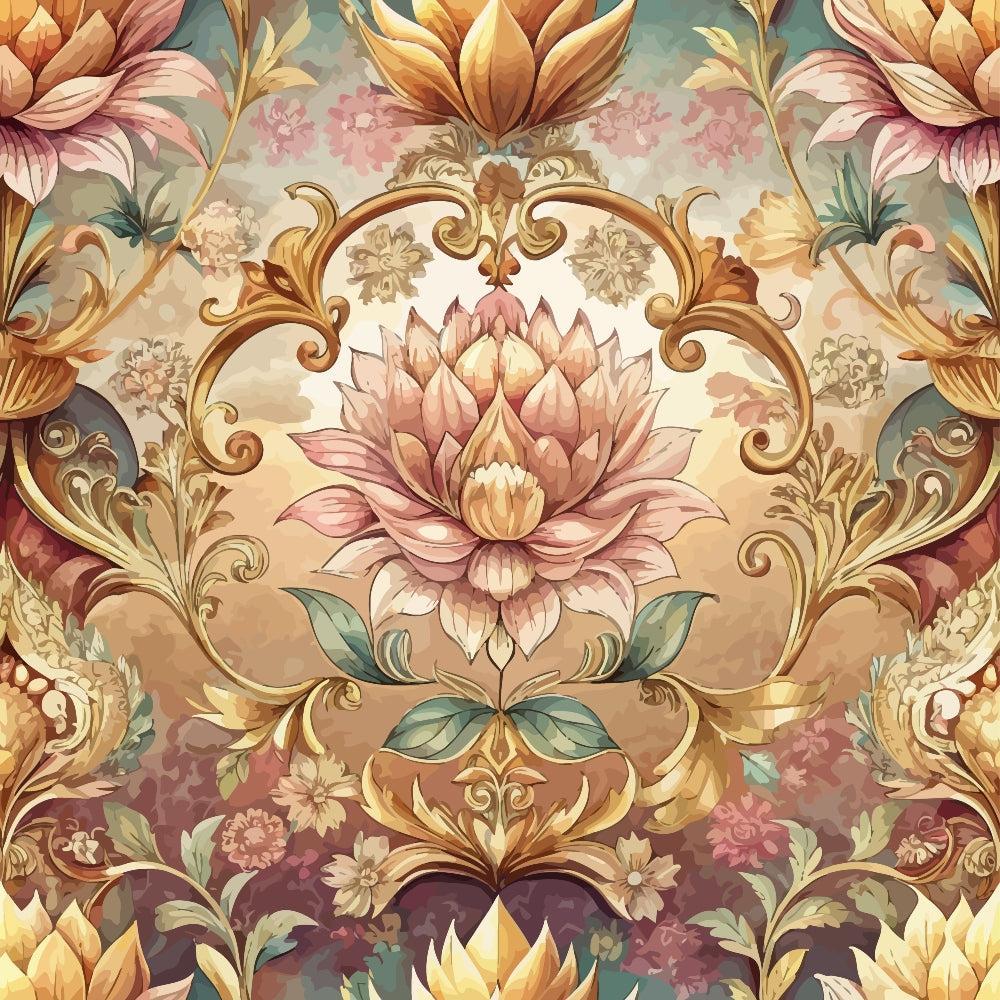 Baroque Florals Pattern 76 Quilting Cotton Fabric