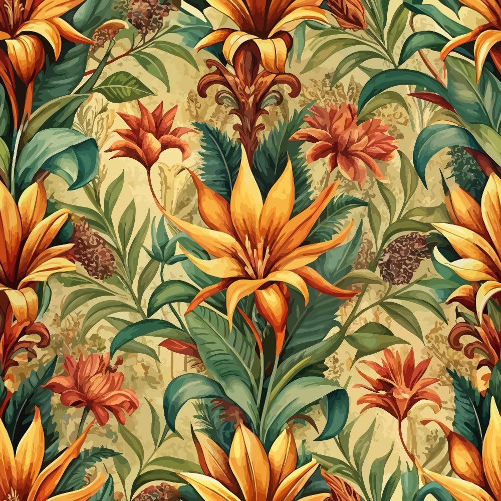 Baroque Florals Pattern 75 Quilting Cotton Fabric