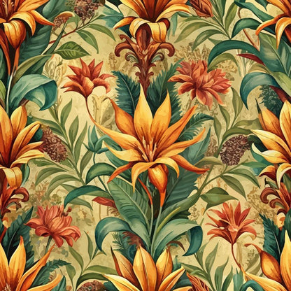 Baroque Florals Pattern 75 Quilting Cotton Fabric