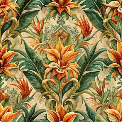 Baroque Florals Pattern 74 Quilting Cotton Fabric