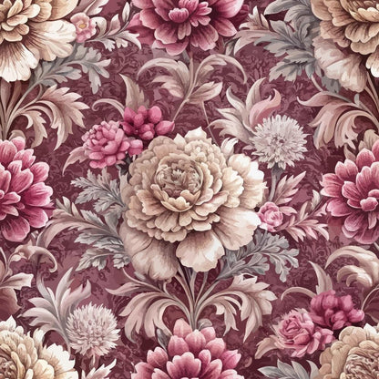 Baroque Florals Pattern 67 Quilting Cotton Fabric