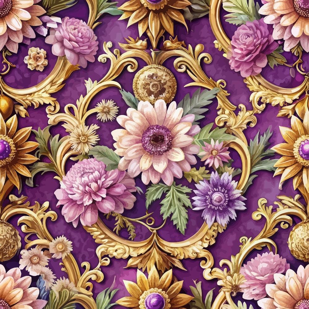 Baroque Florals Pattern 62 Quilting Cotton Fabric