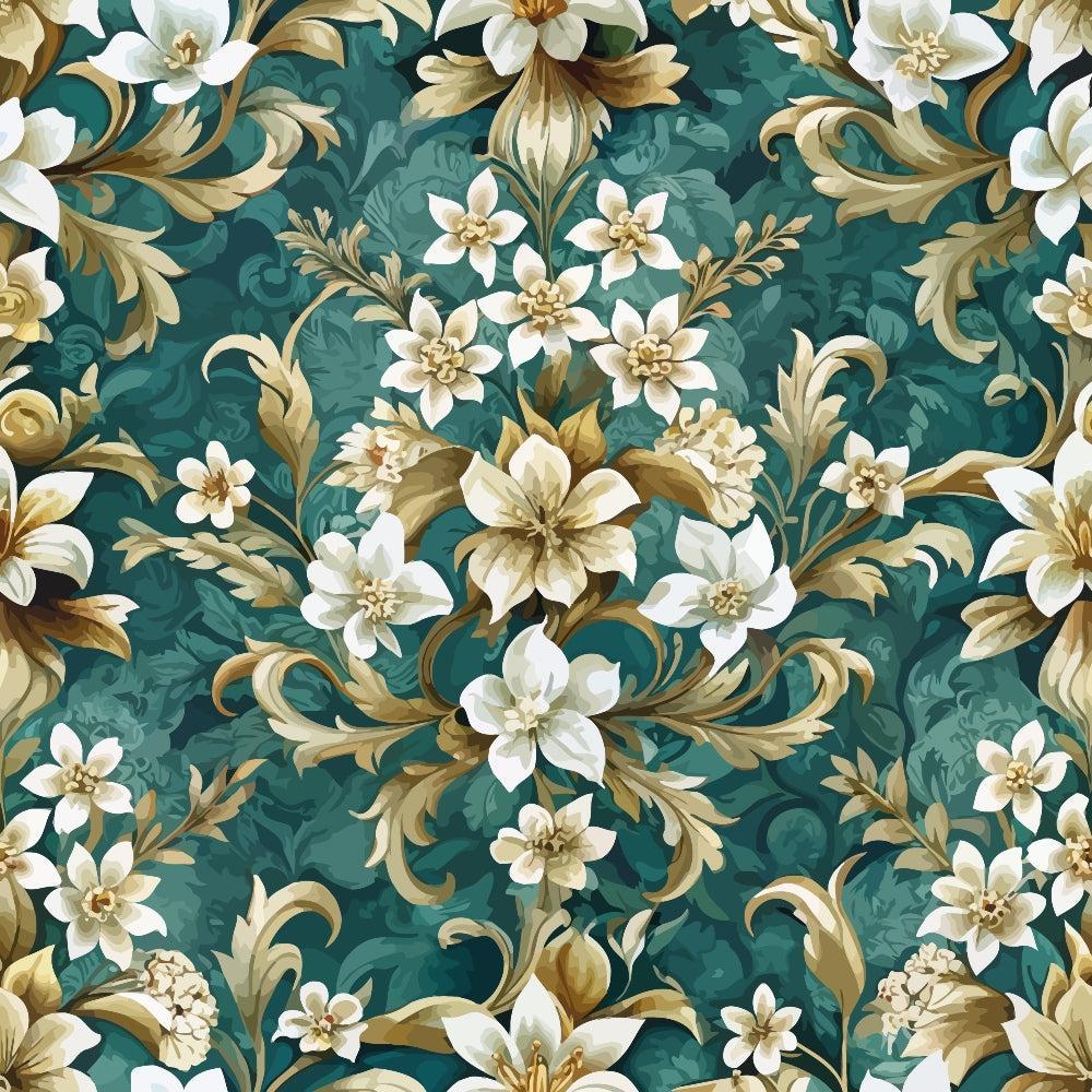 Baroque Florals Pattern 58 Quilting Cotton Fabric