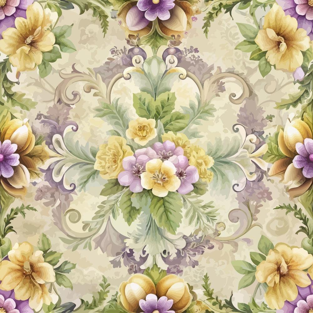 Baroque Florals Pattern 93 Quilting Cotton Fabric